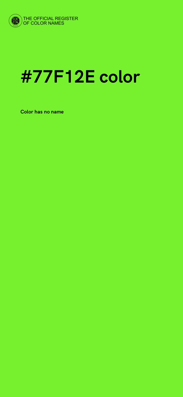 #77F12E color image