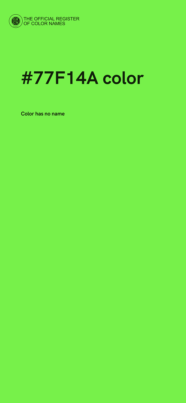 #77F14A color image