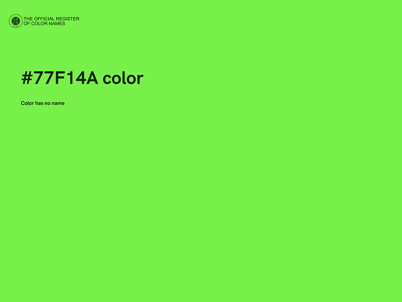 #77F14A color image
