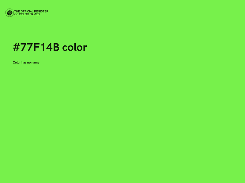 #77F14B color image