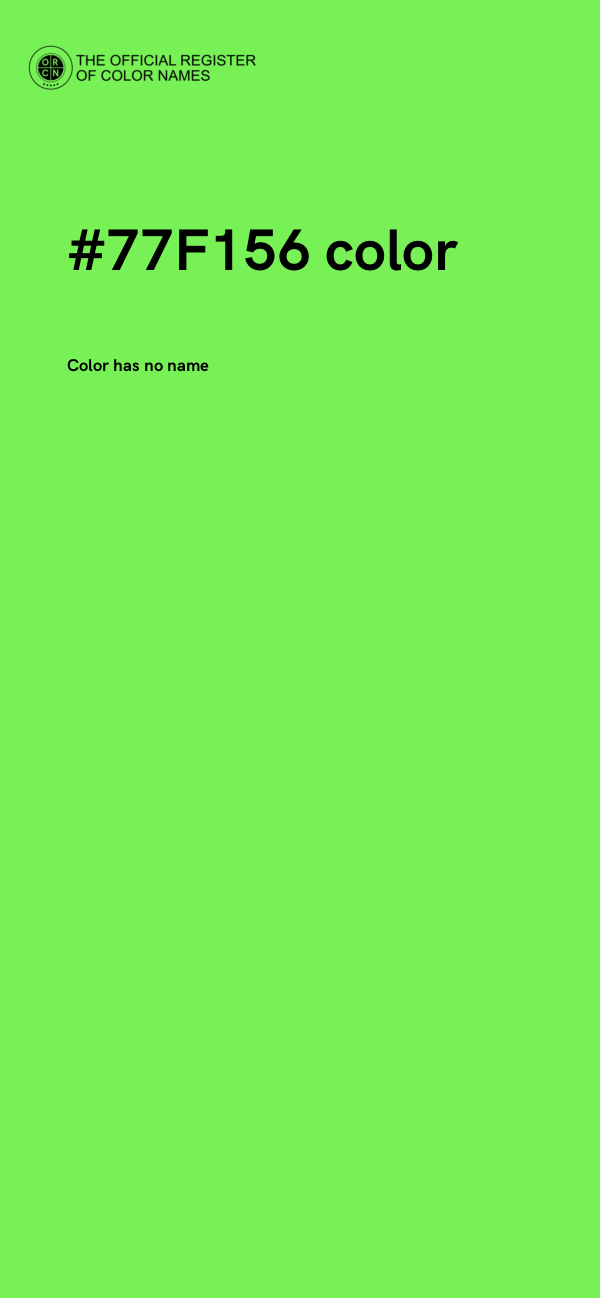 #77F156 color image