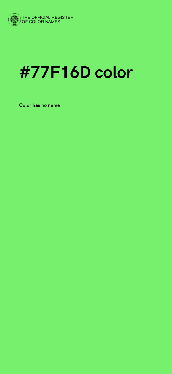 #77F16D color image