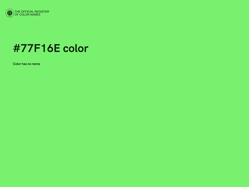 #77F16E color image