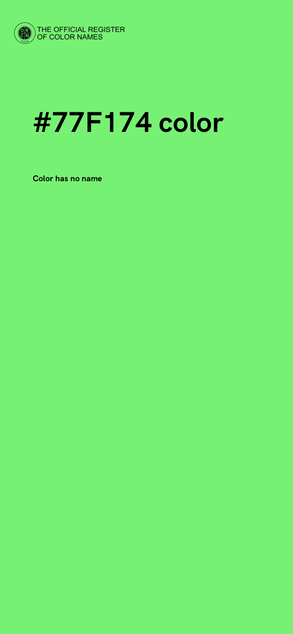 #77F174 color image