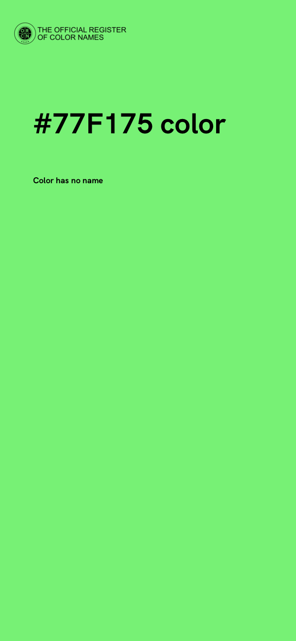 #77F175 color image