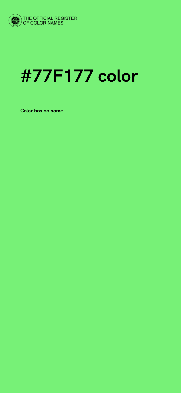 #77F177 color image