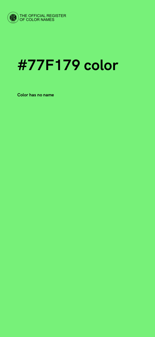 #77F179 color image