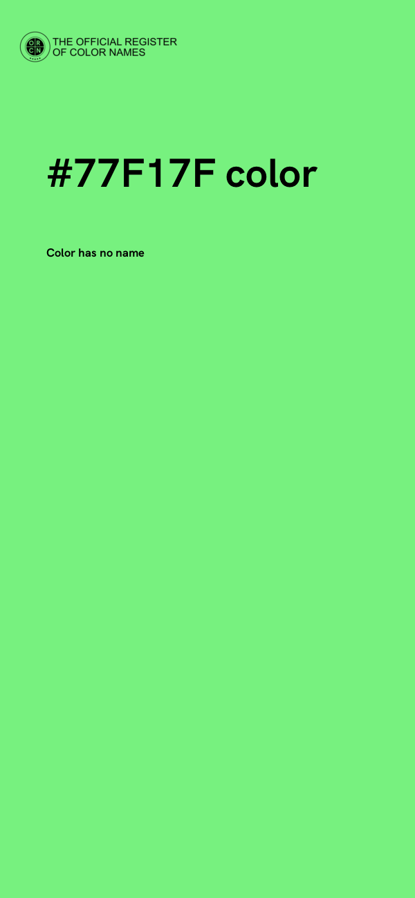 #77F17F color image