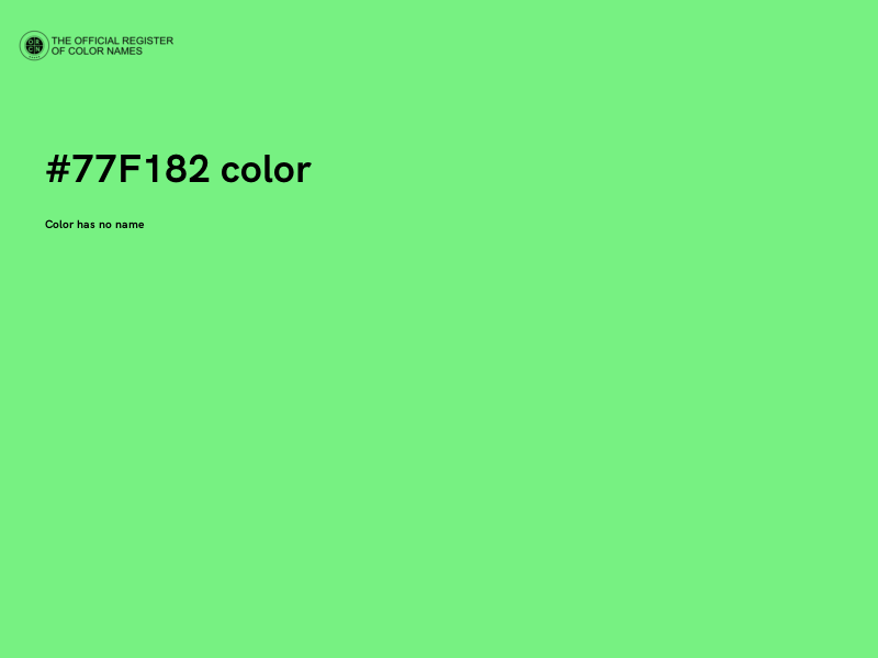 #77F182 color image