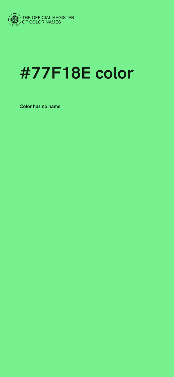 #77F18E color image