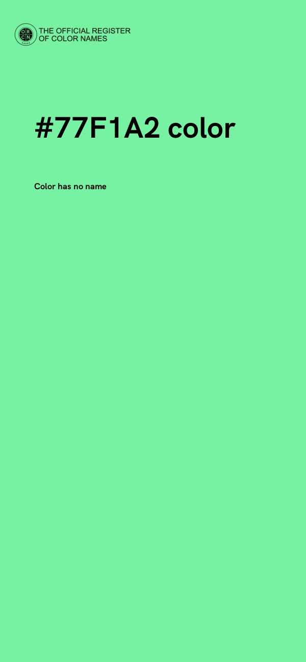 #77F1A2 color image