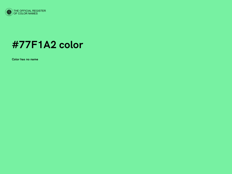 #77F1A2 color image