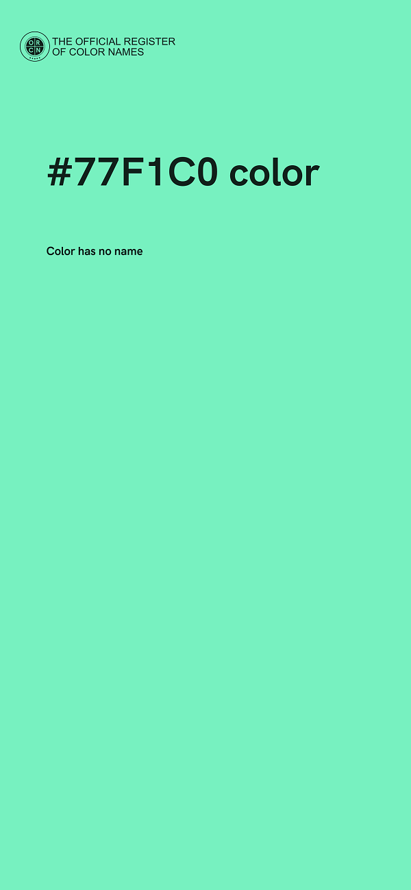 #77F1C0 color image