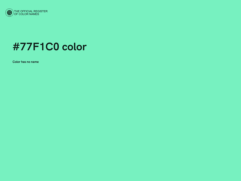 #77F1C0 color image
