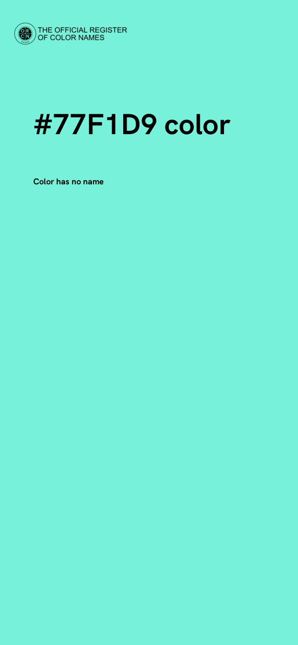 #77F1D9 color image