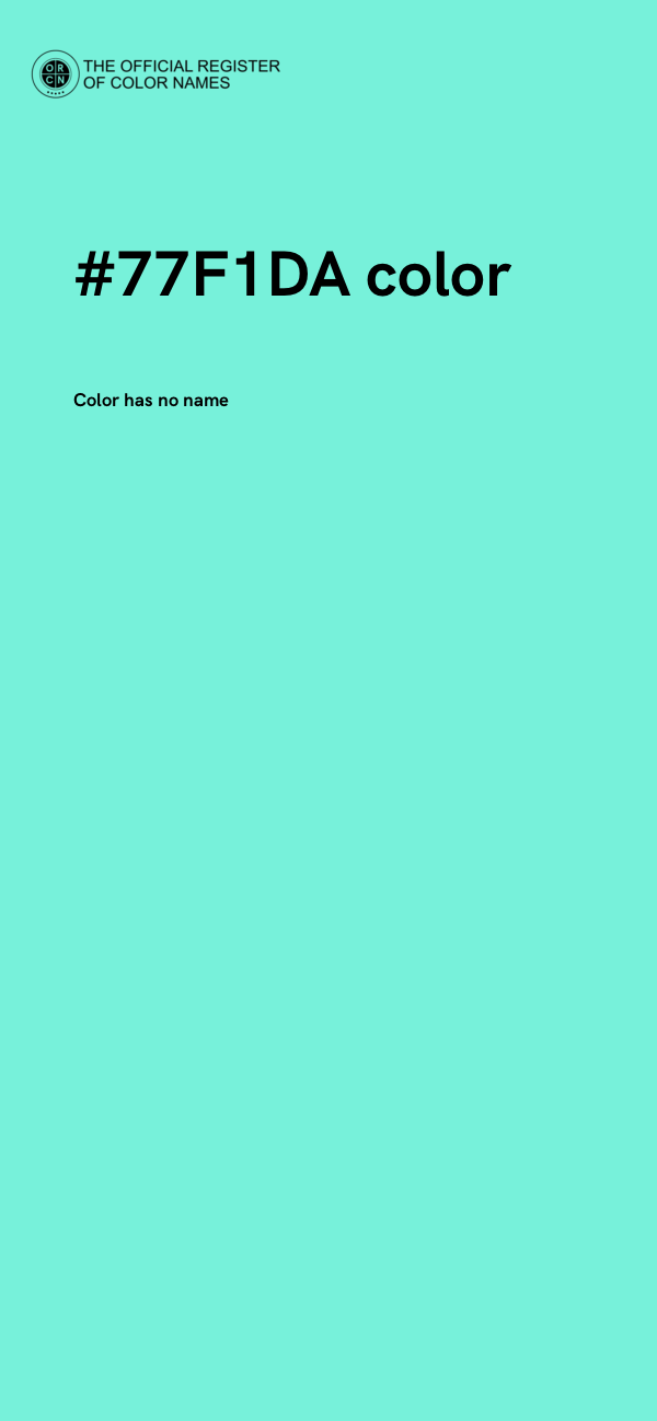 #77F1DA color image