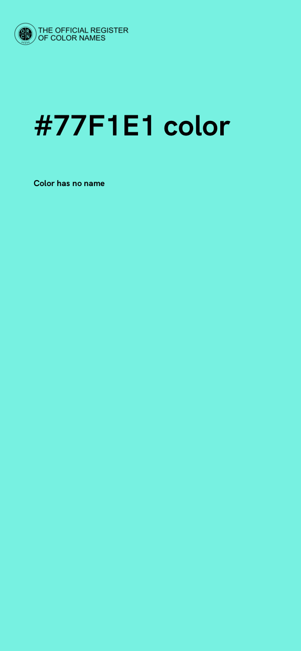 #77F1E1 color image