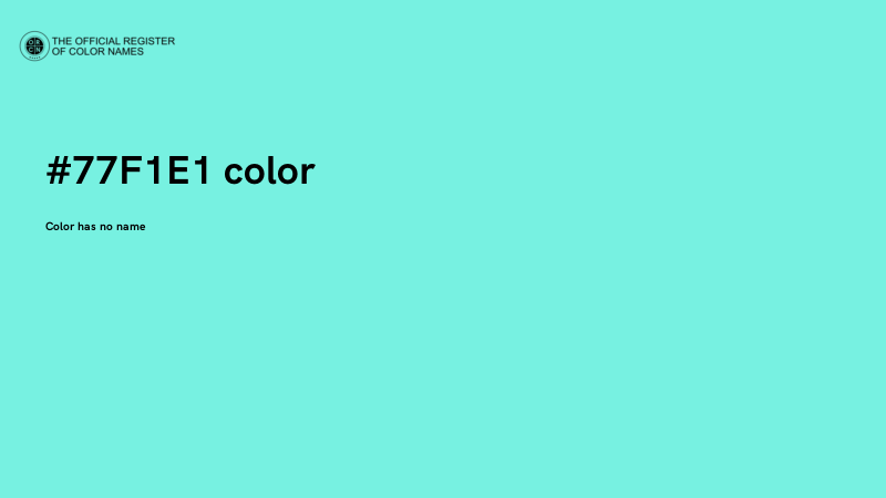 #77F1E1 color image
