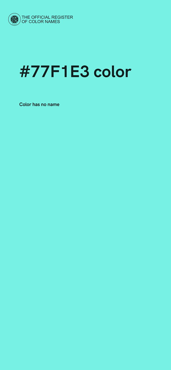 #77F1E3 color image