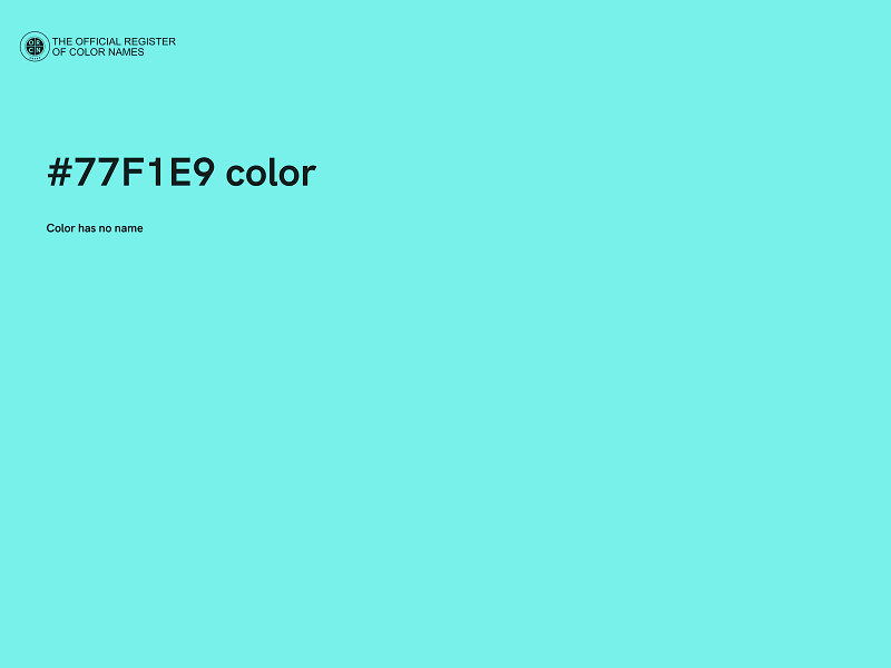 #77F1E9 color image