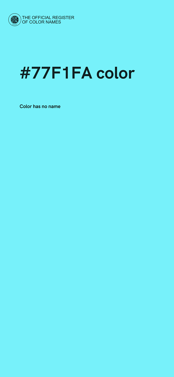 #77F1FA color image