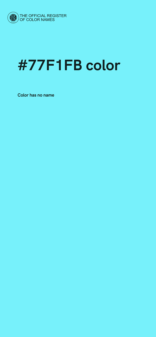 #77F1FB color image