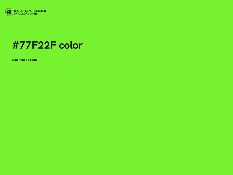 #77F22F color image