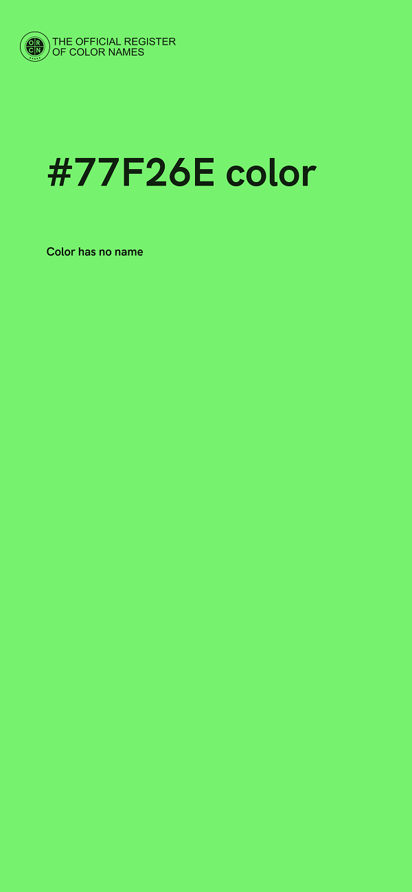 #77F26E color image
