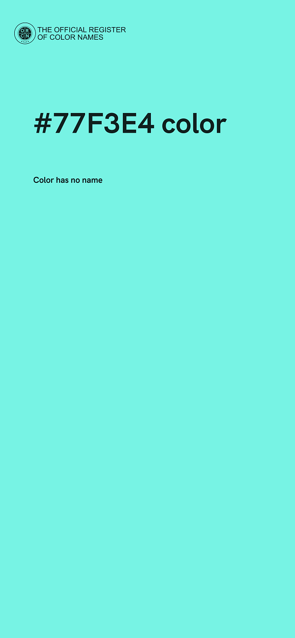 #77F3E4 color image