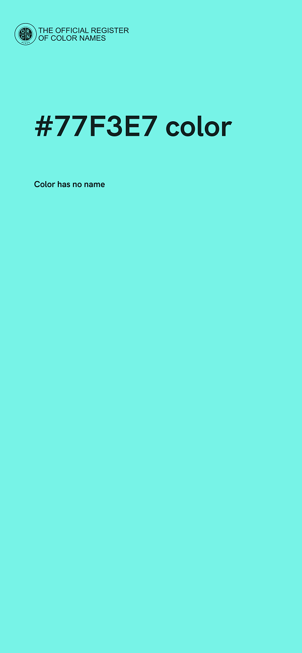#77F3E7 color image