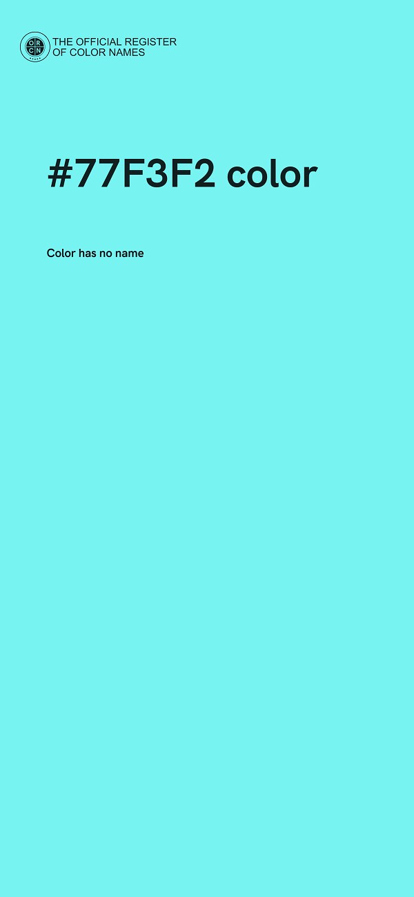 #77F3F2 color image