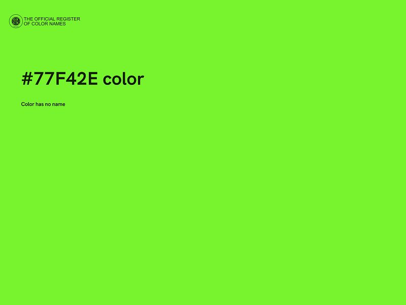 #77F42E color image
