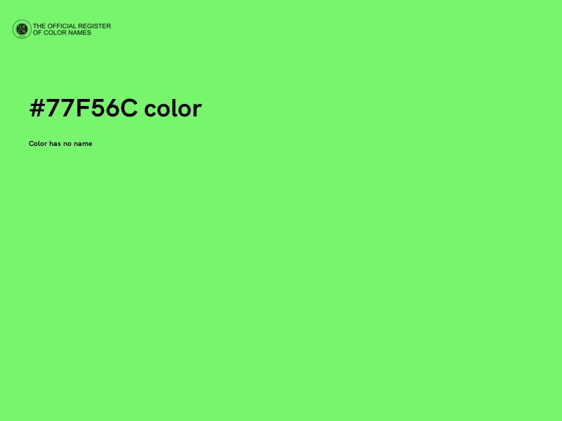 #77F56C color image