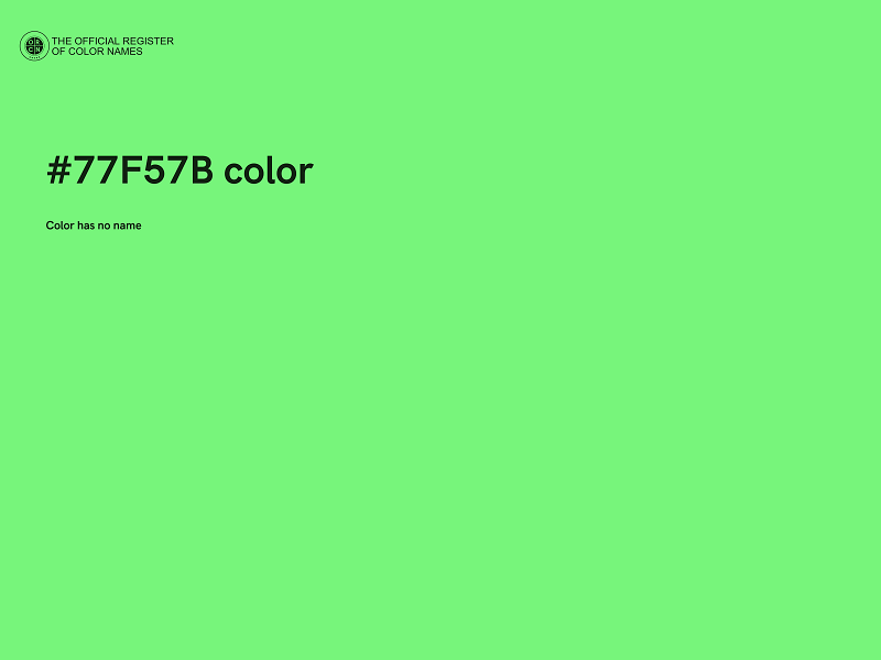 #77F57B color image