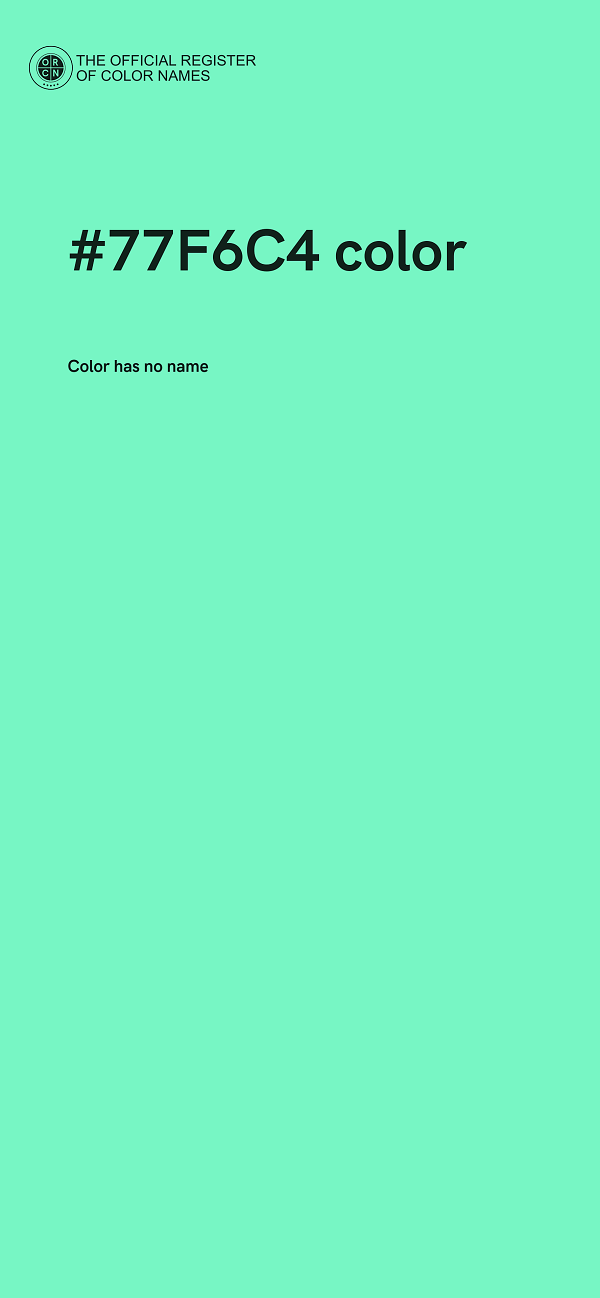 #77F6C4 color image