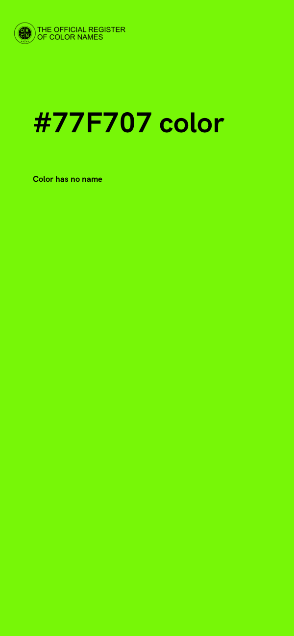 #77F707 color image