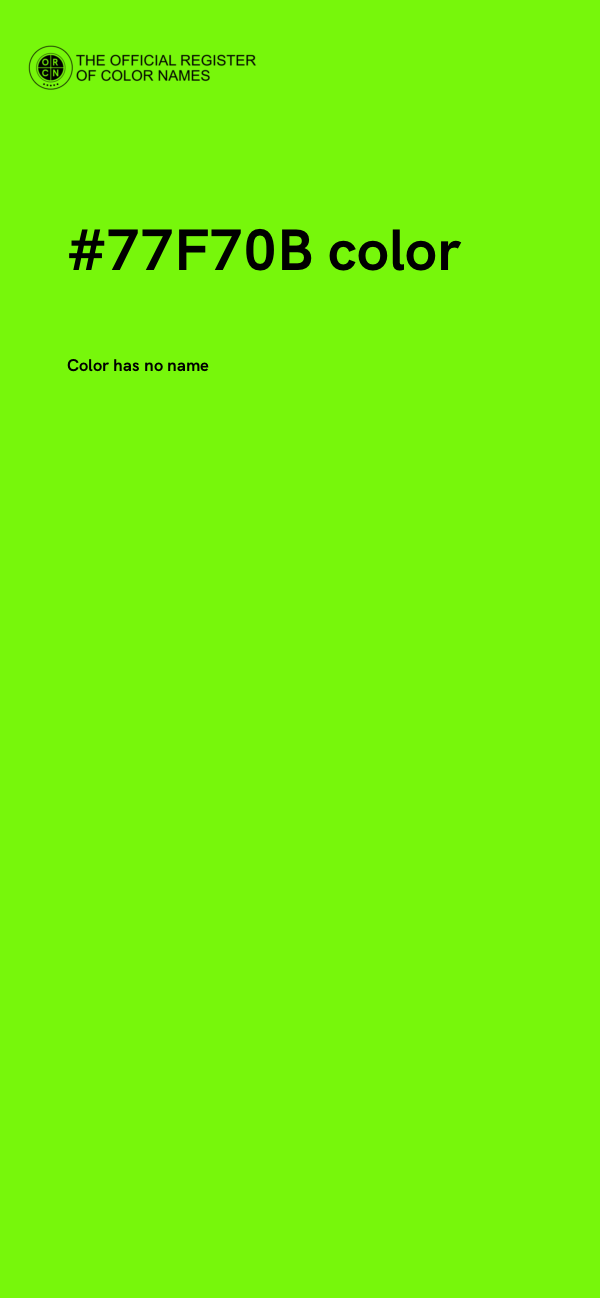#77F70B color image