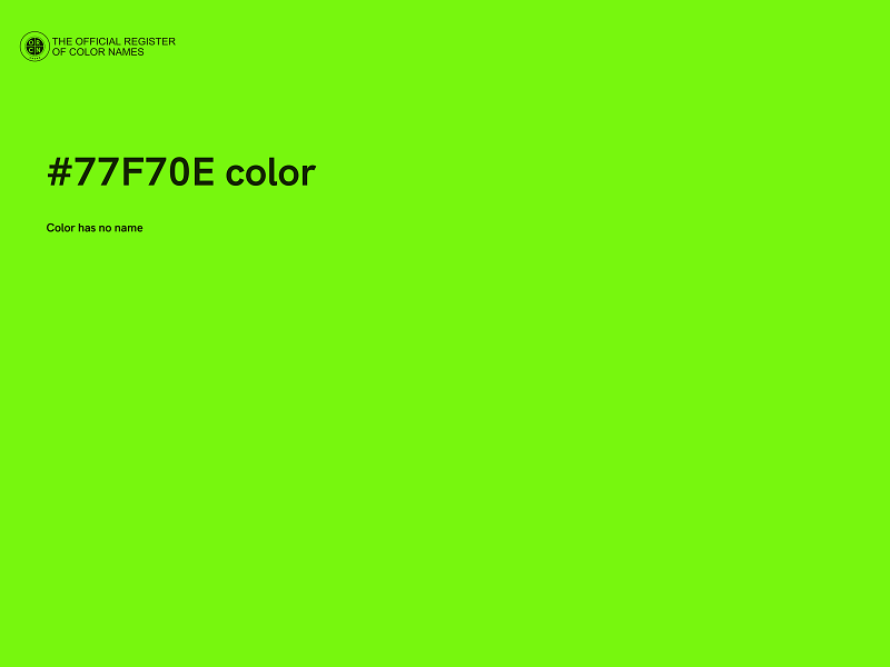 #77F70E color image