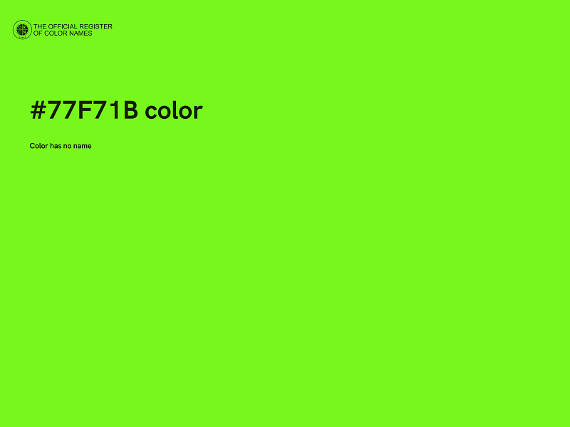 #77F71B color image