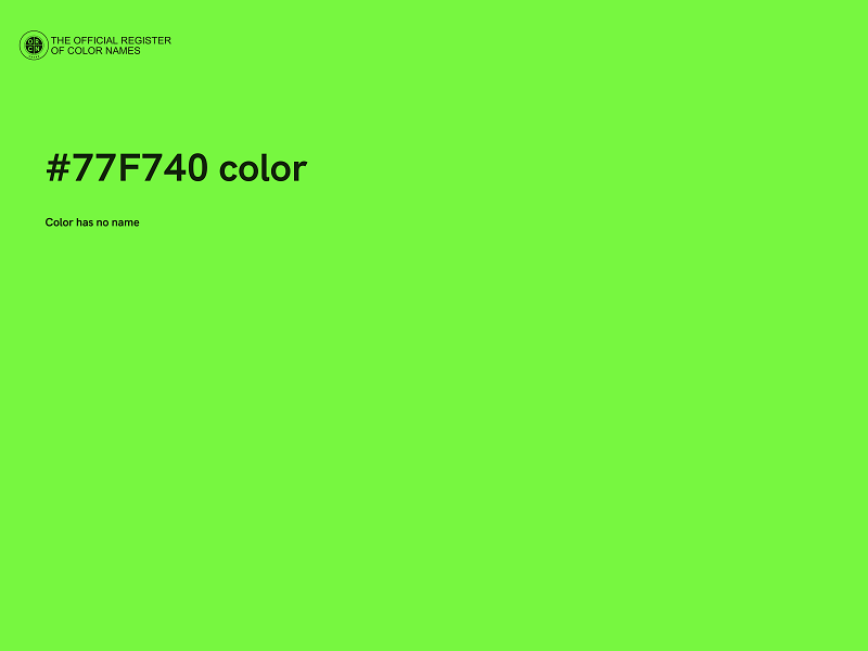 #77F740 color image