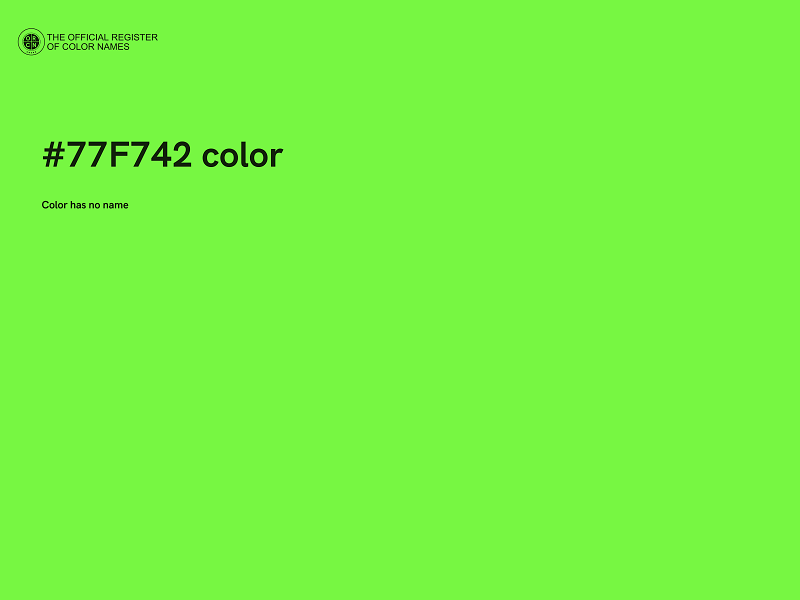 #77F742 color image