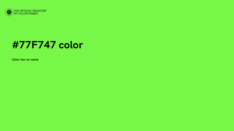 #77F747 color image
