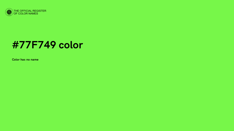 #77F749 color image