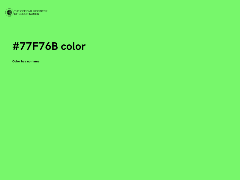 #77F76B color image