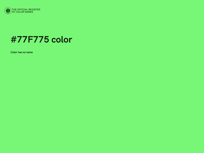#77F775 color image