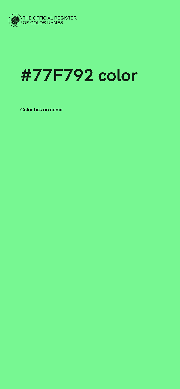 #77F792 color image