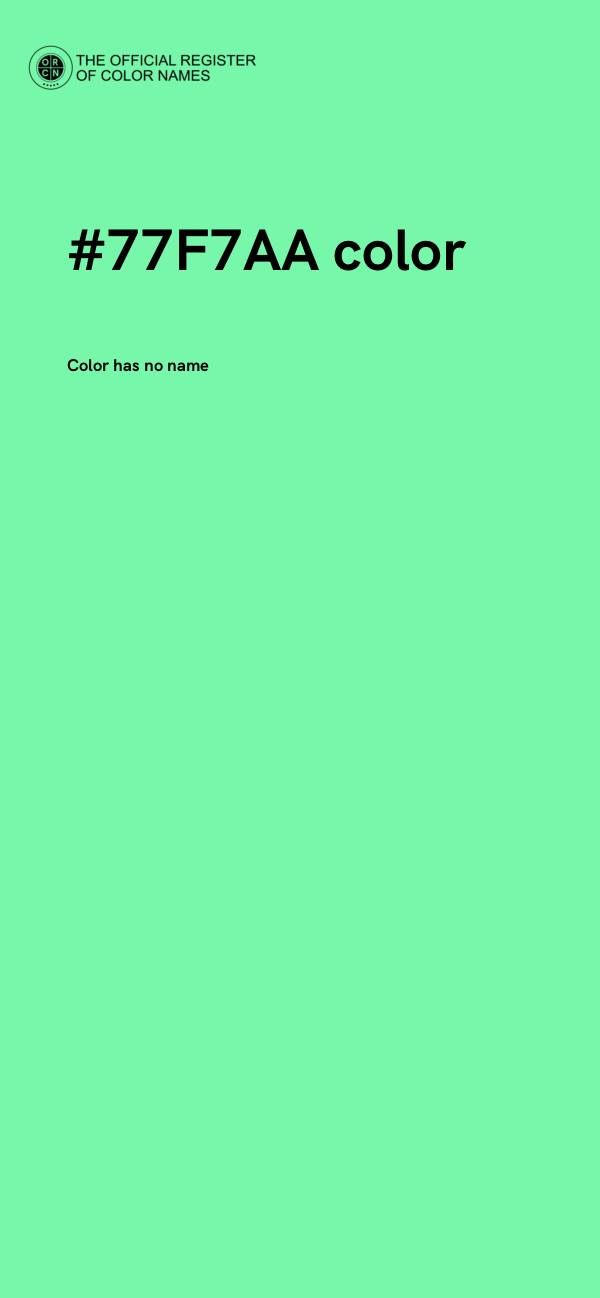 #77F7AA color image
