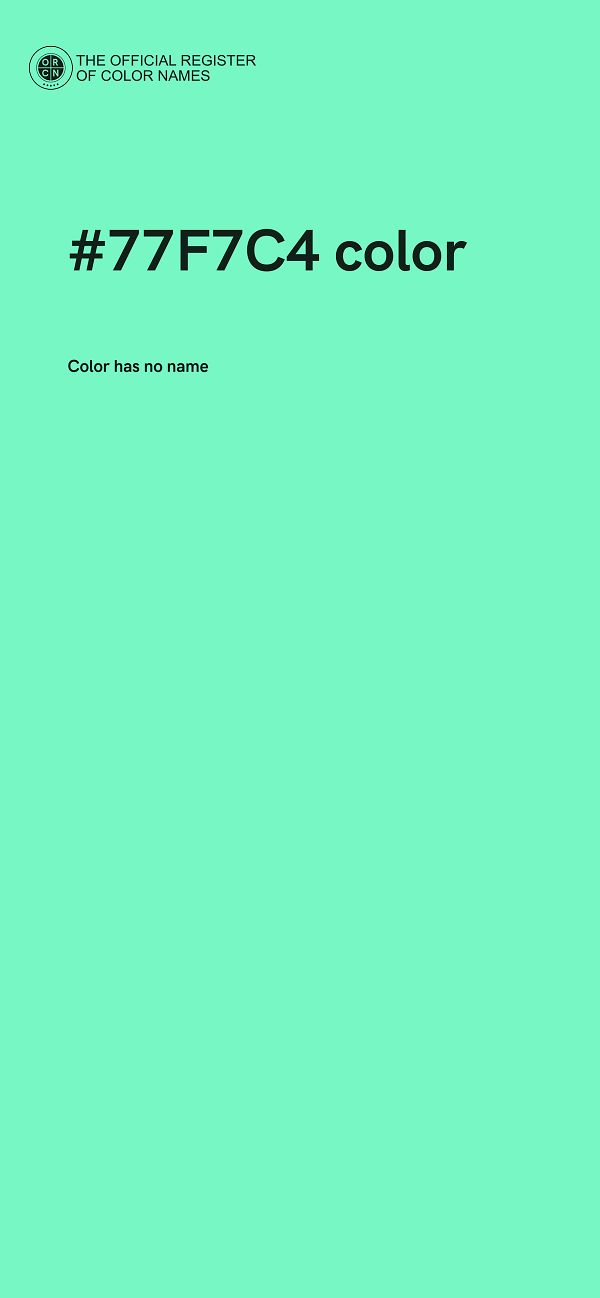 #77F7C4 color image