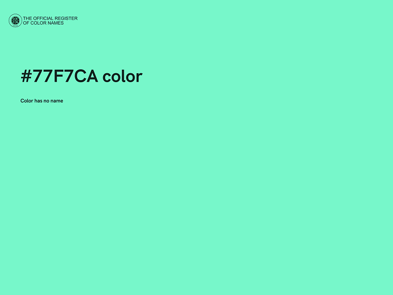 #77F7CA color image