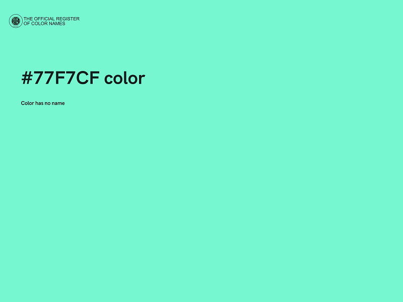 #77F7CF color image